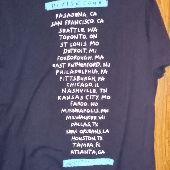 ED SHEERAN  "DIVIDE TOUR" CONCERT T-SHIRT - Picture 5 of 6